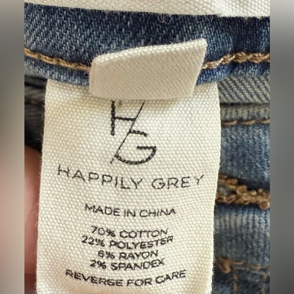 Happily Grey Mid Rise Flare Jeans Size 0 - Picture 10 of 11